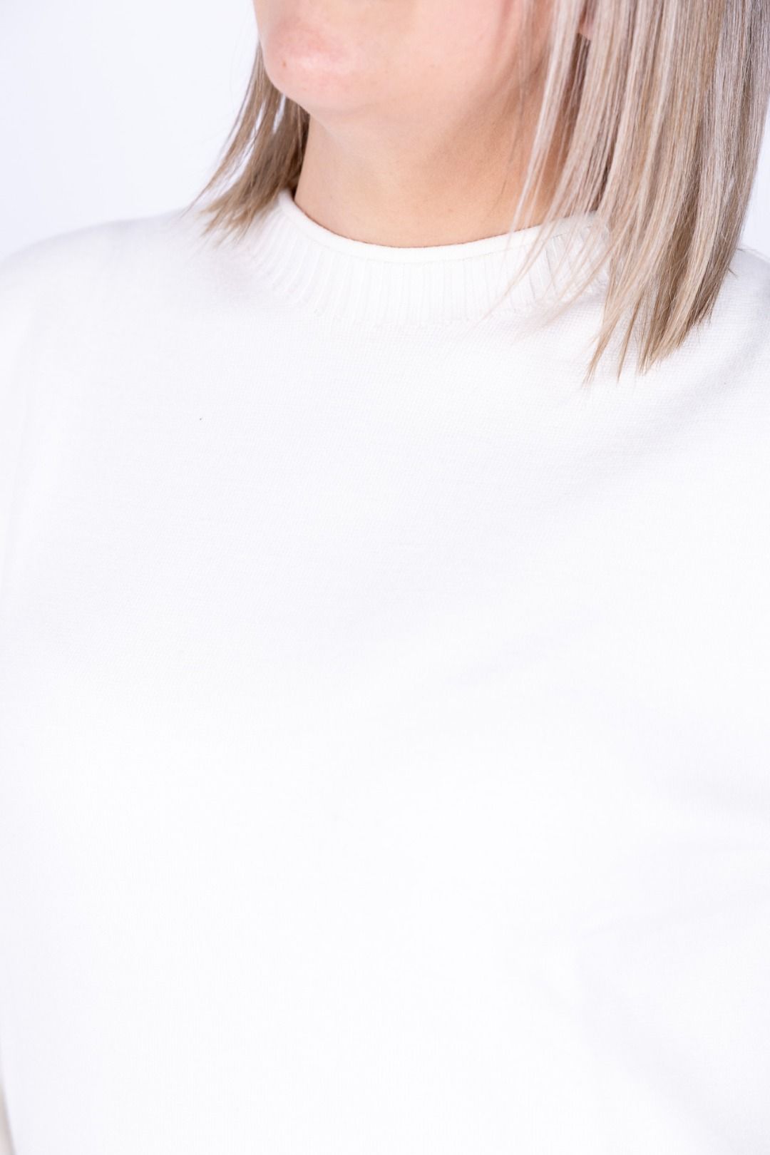 Ragno - Maglia collo a giro con costine sul collo