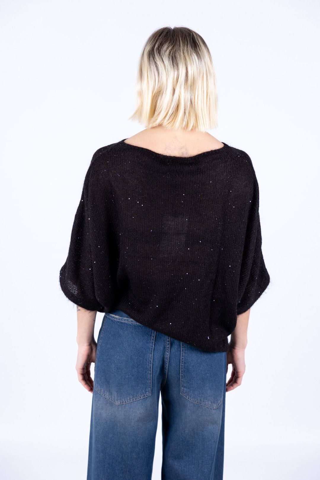 HaveOne - Poncho con paillettes