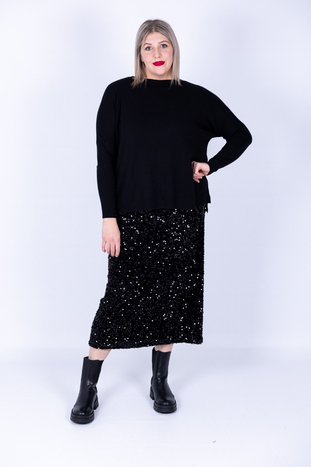 Susy Star - Gonna longuette in paillettes