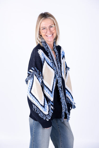 Tensione In - Cardigan rombi