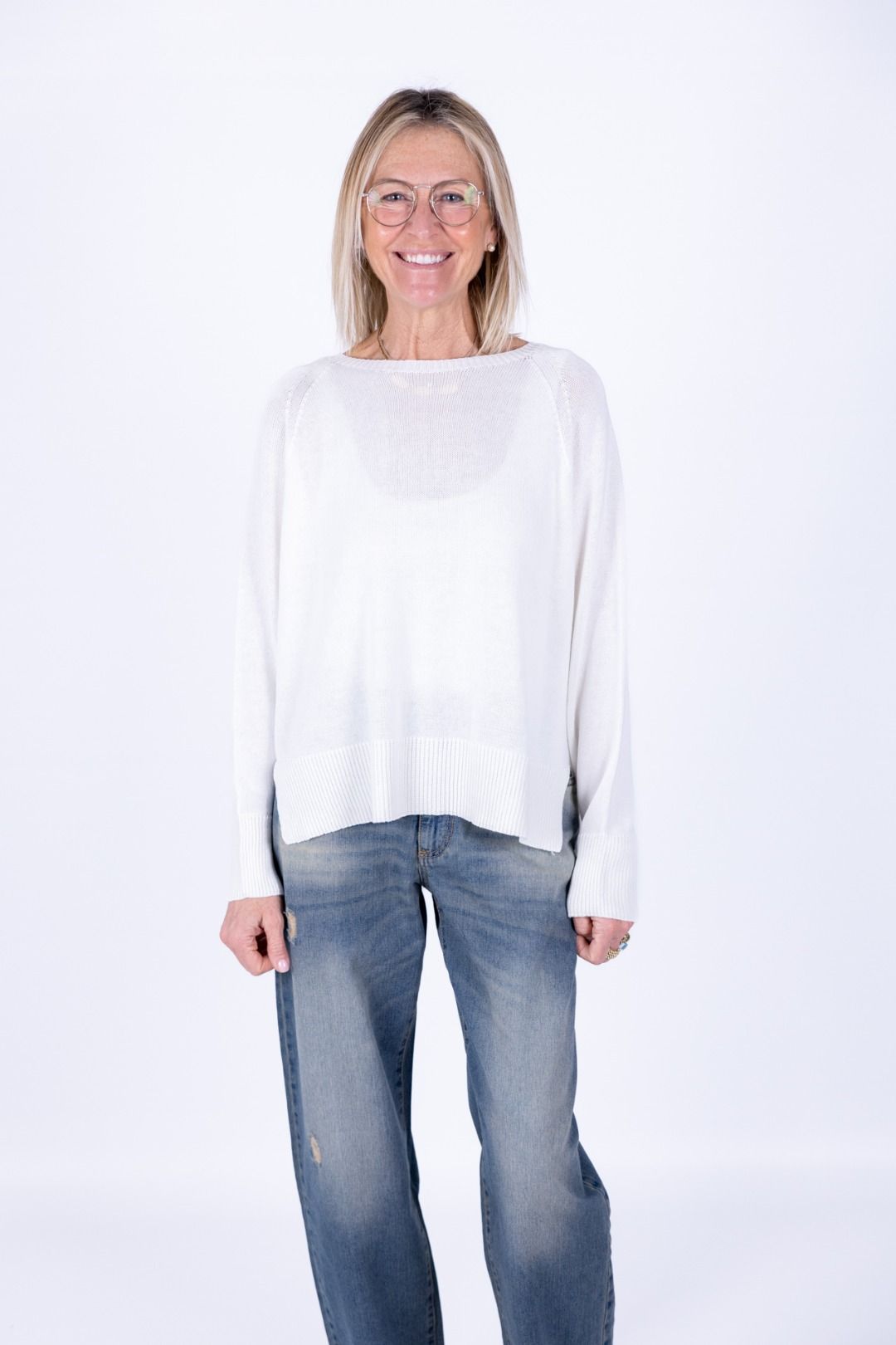 Susy Mix - Maglia barchetta raglan