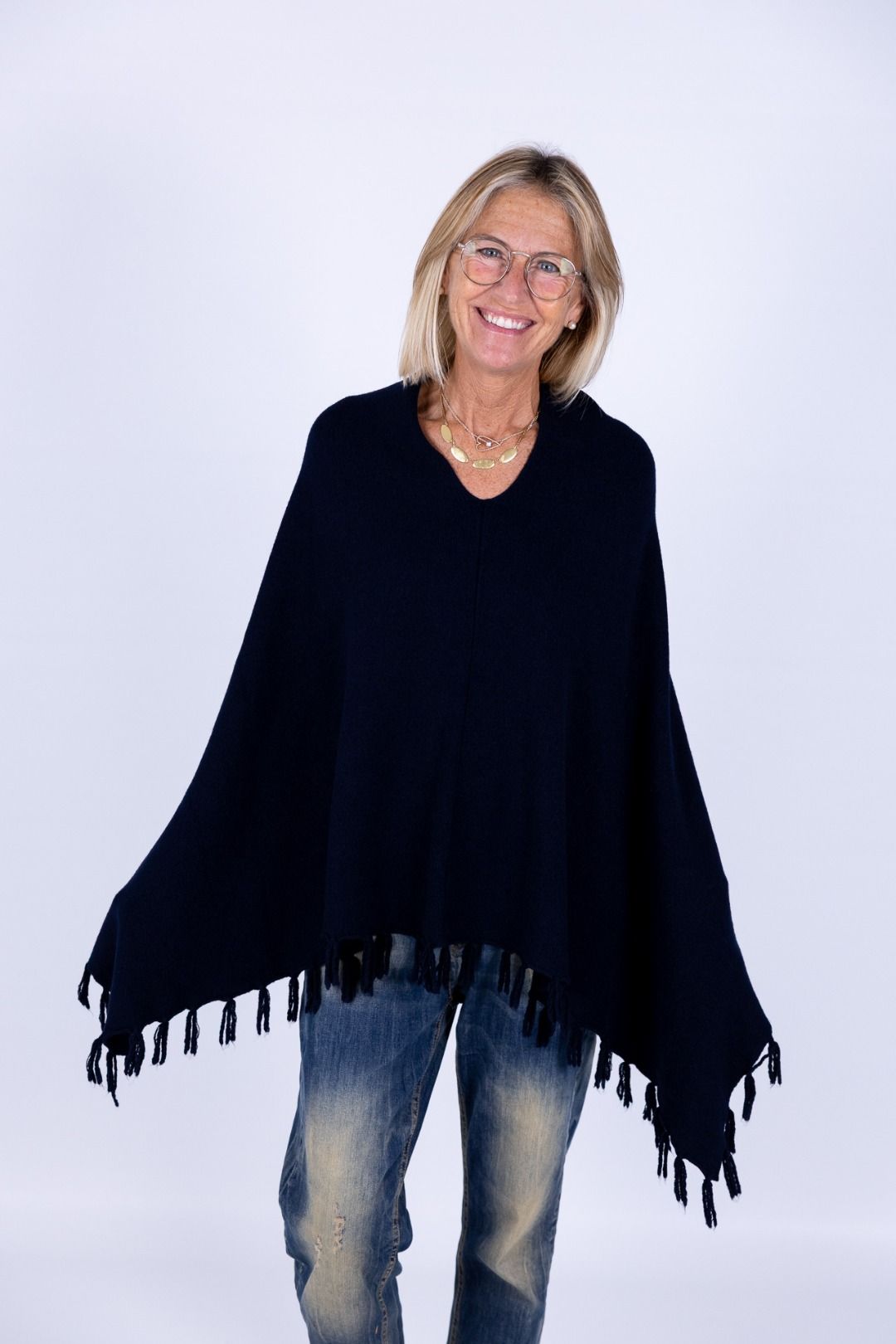 Arvs - Poncho con frange
