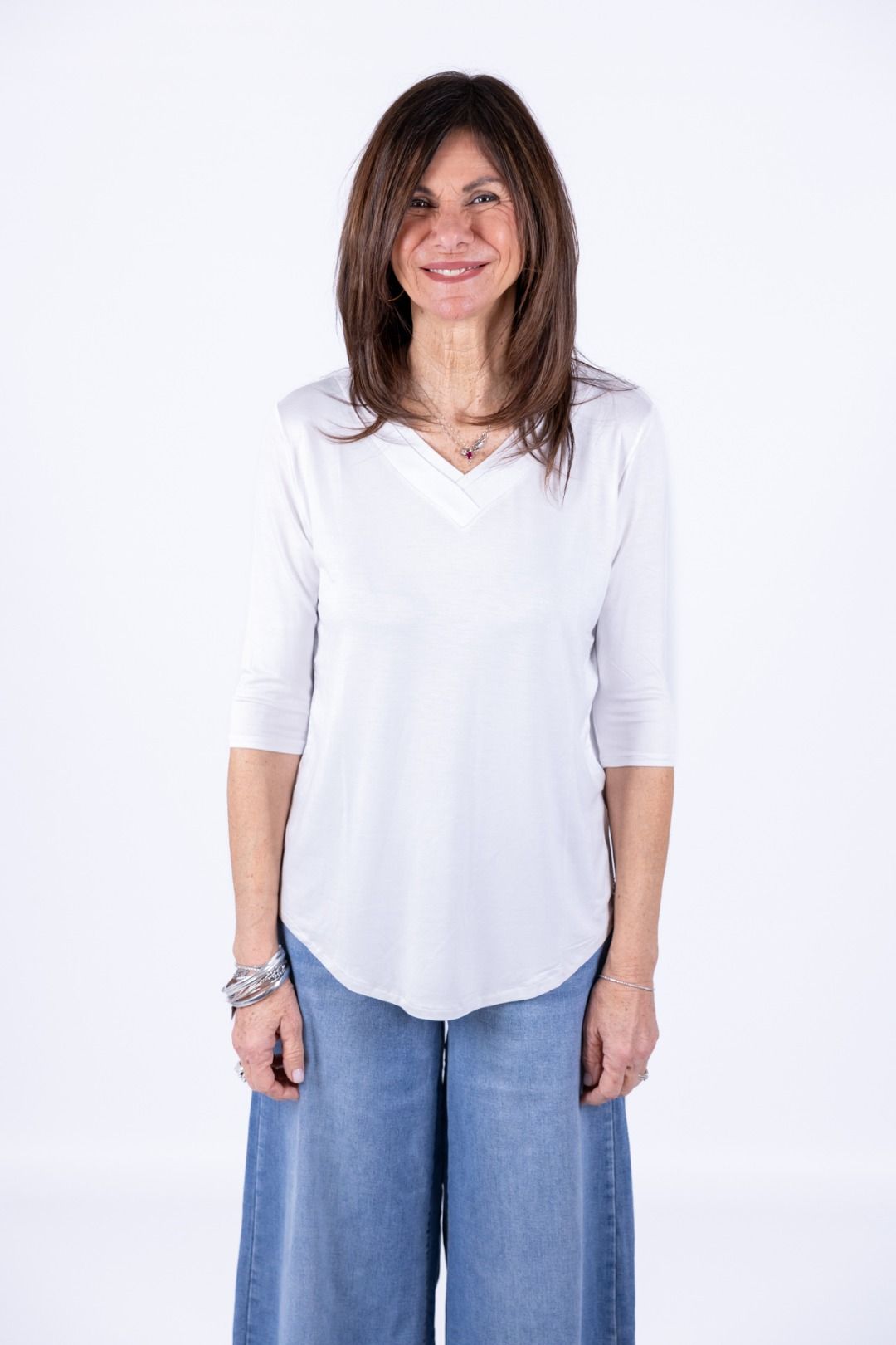 Ragno - Maglia viscosa Jersey scollo V