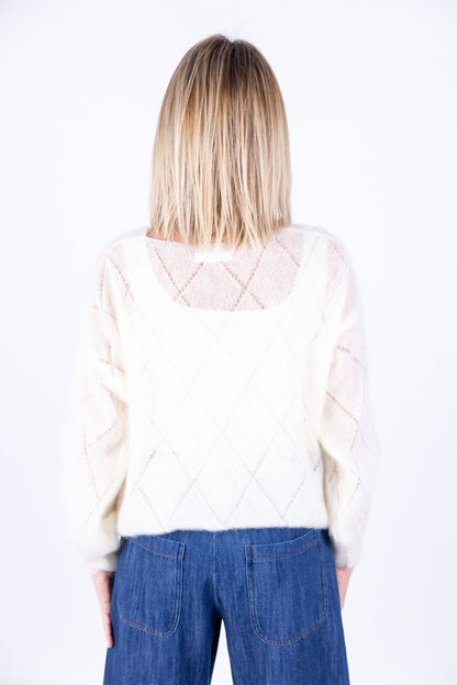 Amorė - Maglia ricamo kid mohair