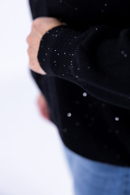 Susy Mix - Maglia scollo V in paillettes