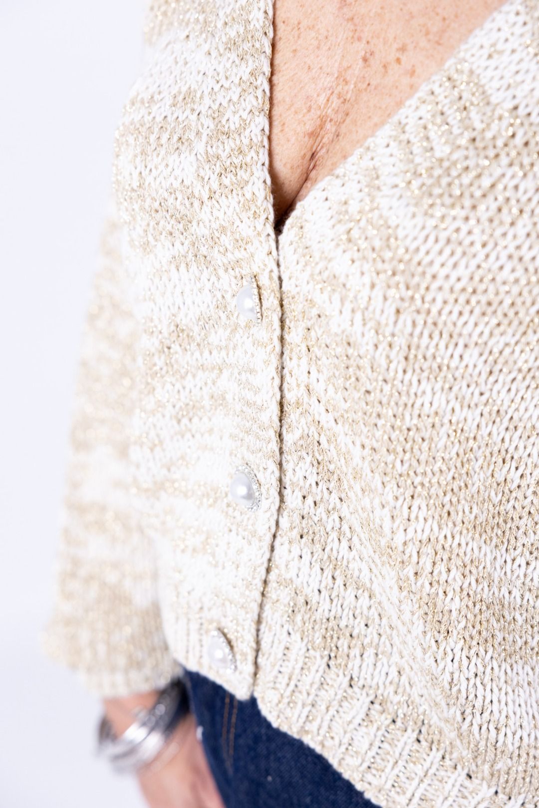 HaveOne - Cardigan bottone gioiello