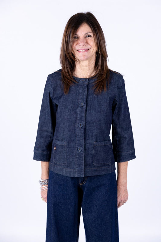 Ragno - Giacca Light Denim manica 3/4