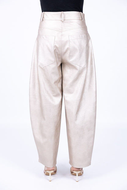 Tensione In - Pantalone ecopelle ovetto