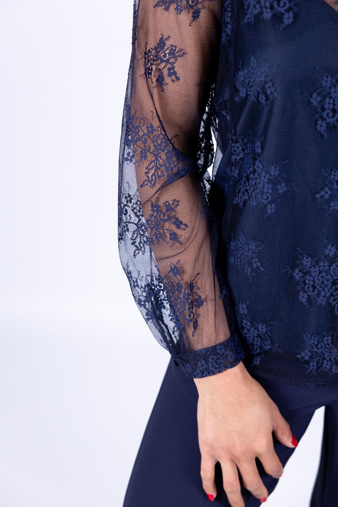 Emme - Camicia pizzo con top