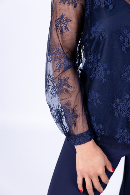 Emme - Camicia pizzo con top